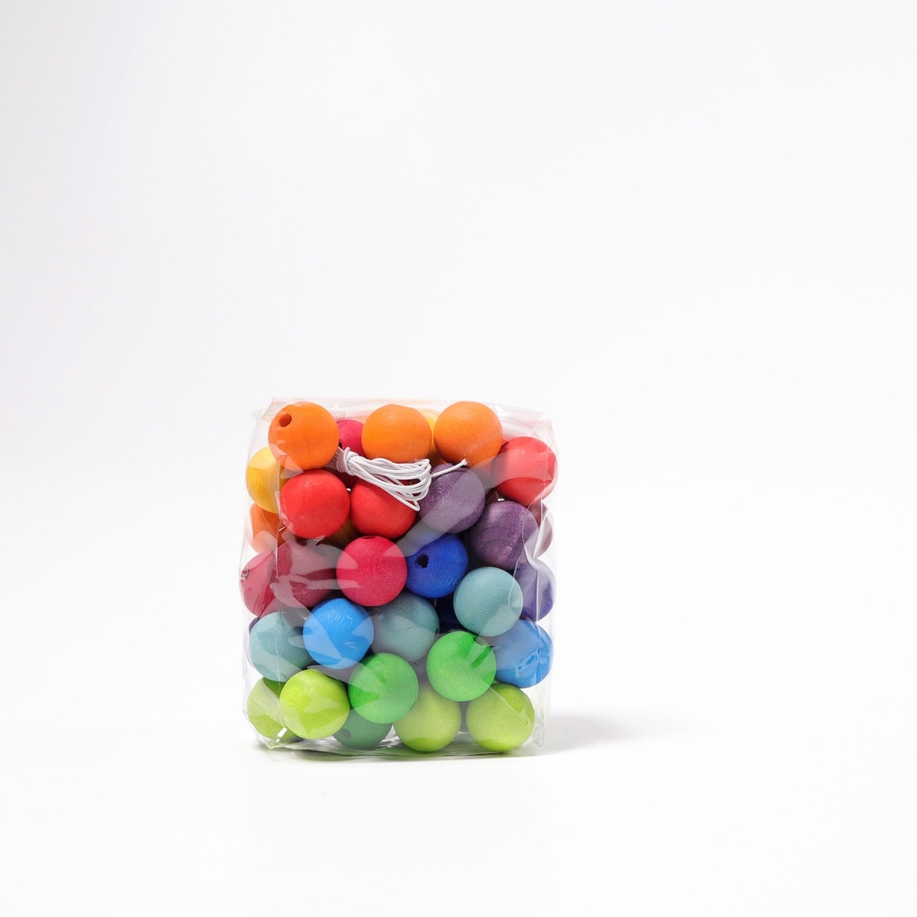 60 Wooden Beads