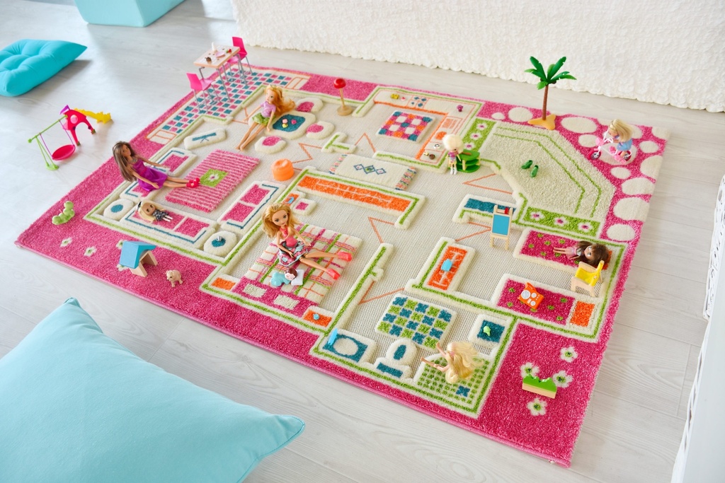 Playhouse 3D Play Carpet - Pink