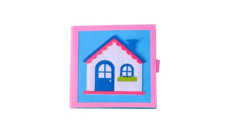 Handmade Felt Activity book - House