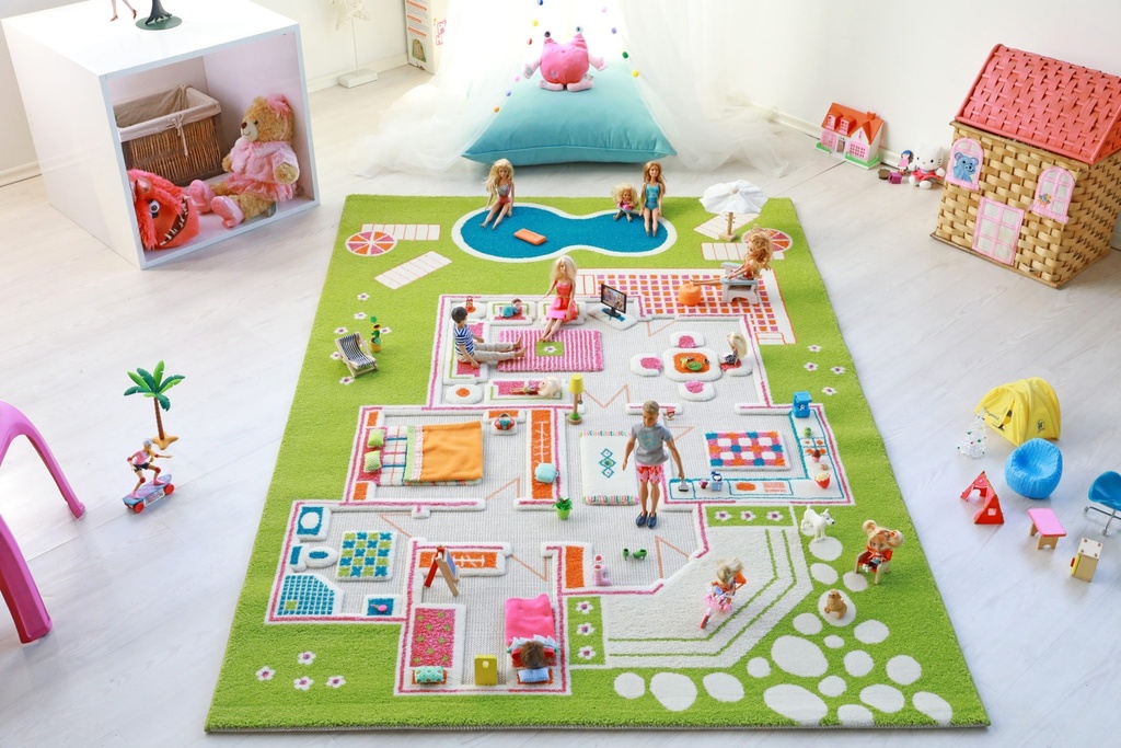 Playhouse 3D Play Carpet - Green