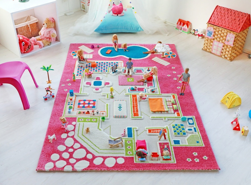 Playhouse 3D Play Carpet - Pink