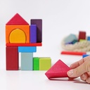 30 مكعبات هندسية ملونة