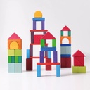 60 مكعبات هندسية ملونة