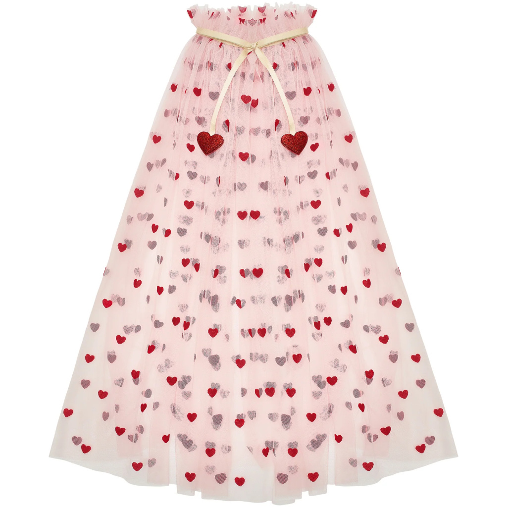 Heart print cape
