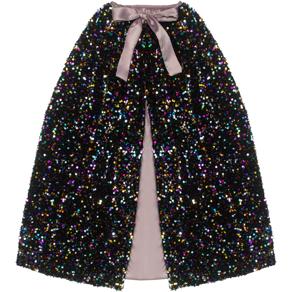 Rainbow dazzle sequin cape