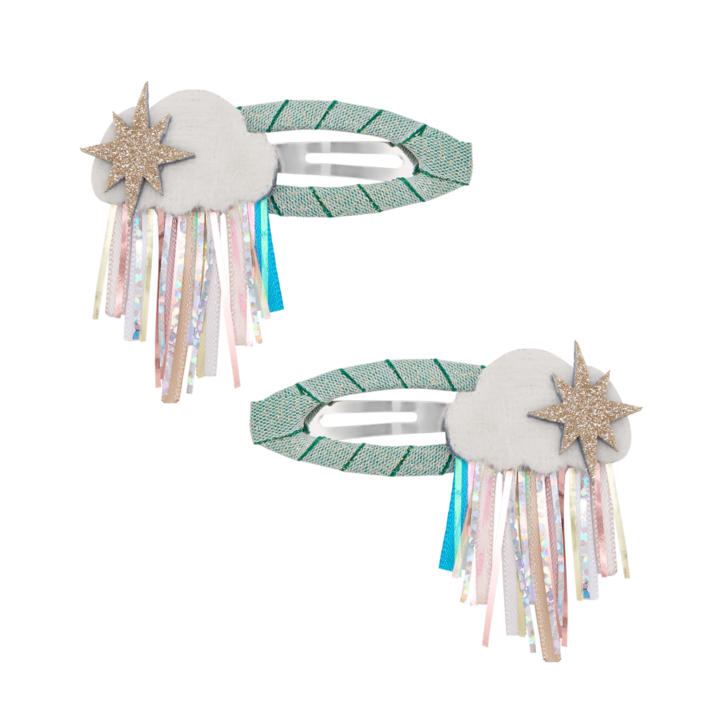 Rainy Cloud Hair Clips