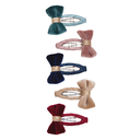 Tinkerbell Velvet Bow Mini Hair Clips