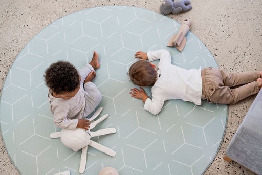 Circular Reversible Playmat - Sage/Grey