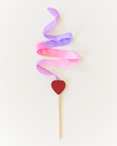 [w-str:0046a] Streamers - Mini / Heart - Blossom
