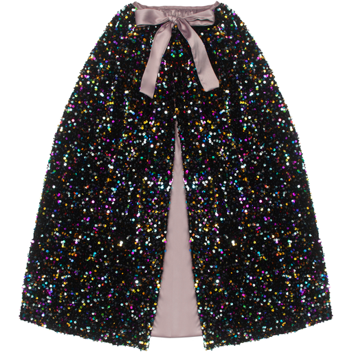 [155001- 23] Rainbow dazzle sequin cape 