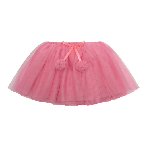 [175021- 04] Pink Ruffle Flower Tutu