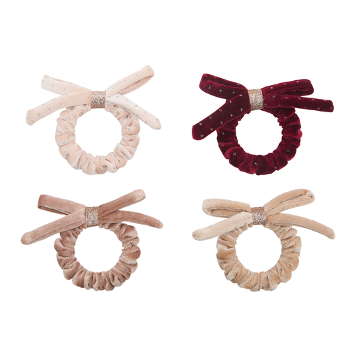 [192129-23] Velvet Bow Scrunchies