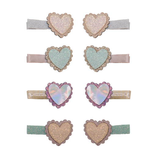 [192018-47] Scalloped Heart Salon Hair Clips