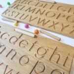 Alphabet Tracing Wooden Board-Reversible