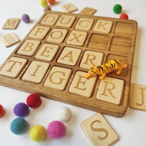 Alphabet Board Game with uppercase letters