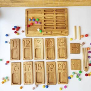 Montessori Double sided Number Tray