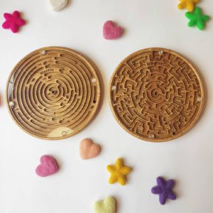 Double-sided labyrinth game