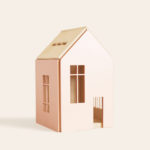 WOODEN DOLLHOUSE on the magnets L – Pink