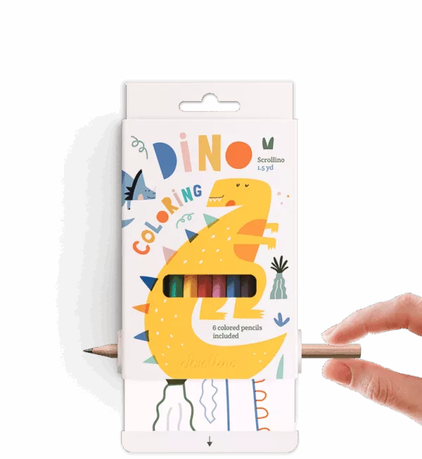 Dino Coloring Scrollino