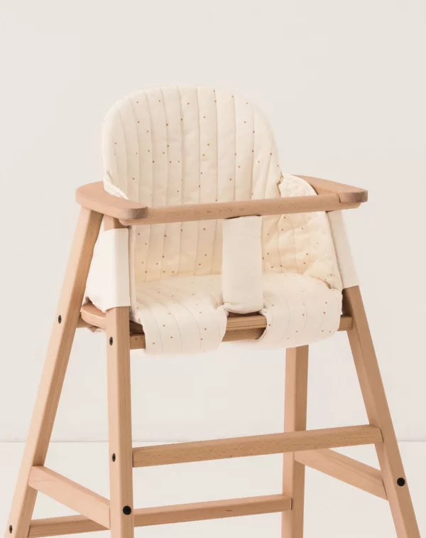 High Chair Cushion - Natural Honey Sweet Dots