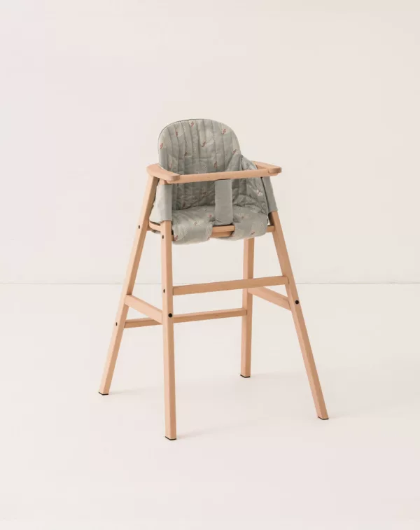 High Chair Cushion - White Gatsby / Antique Green - Image 3