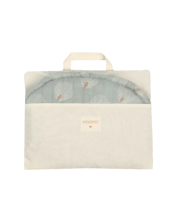 High Chair Cushion - White Gatsby / Antique Green - Image 2